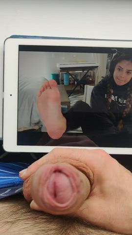 big dick feet jerk off rubbing slapping tribute gif