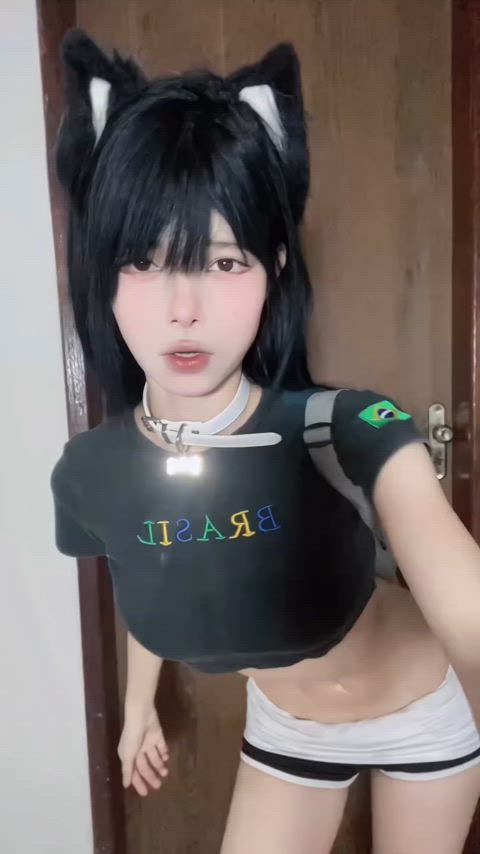 amateur brazilian cosplay teen tik-tok gif