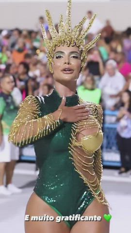 brazilian brunette celebrity costume dancing heels thick gif