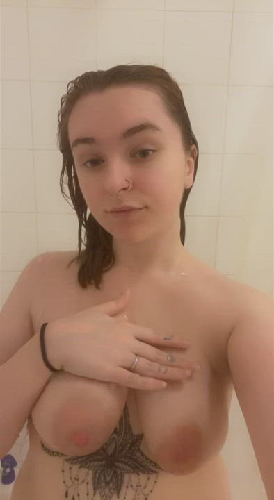 Big Tits Boobs Shower gif