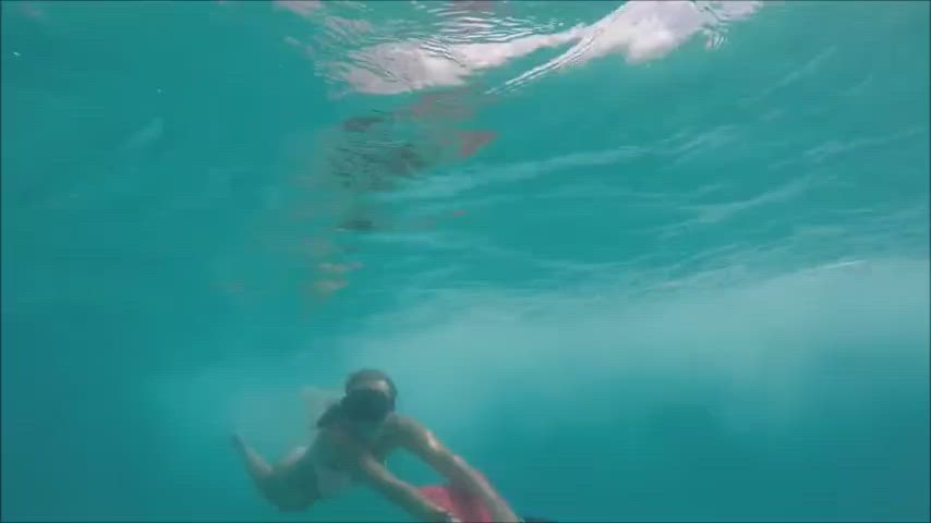 ass bikini blonde bottomless petite skinny teen underwater white girl gif