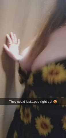 big tits bouncing tits braless curvy public slow motion gif