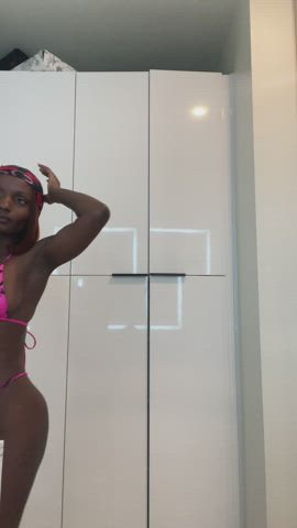 Bikini Boobs Booty Ebony Natural Tits gif