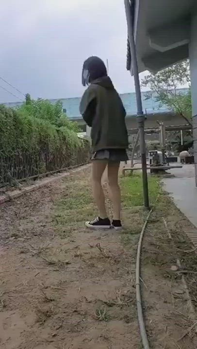 Anal Beads Asian Outdoor gif