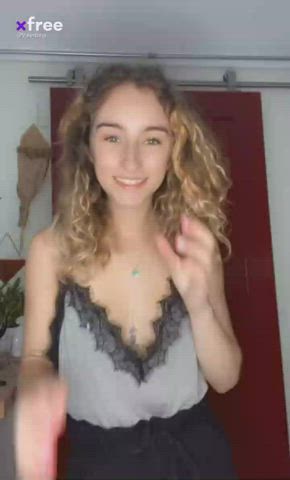 blonde girlfriend girls teen tits gif