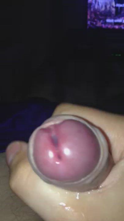 Been edging for hours, leaking precum everywhere