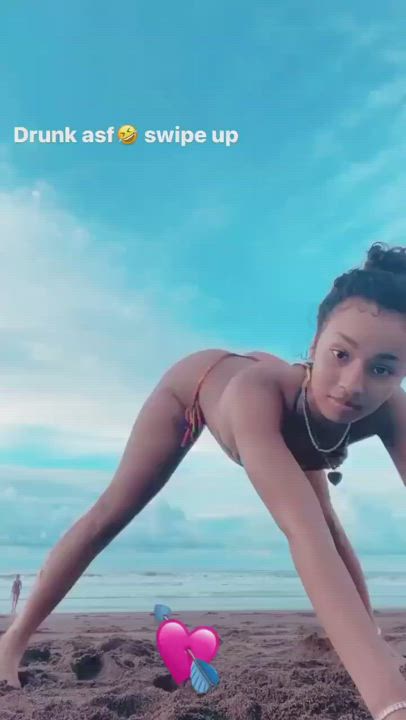 Bikini Booty Ebony Small Tits Twerking gif