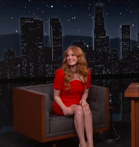 jessica chastain legs redhead gif