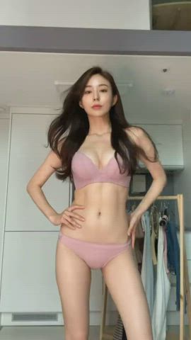 Asian Korean Lingerie Model gif