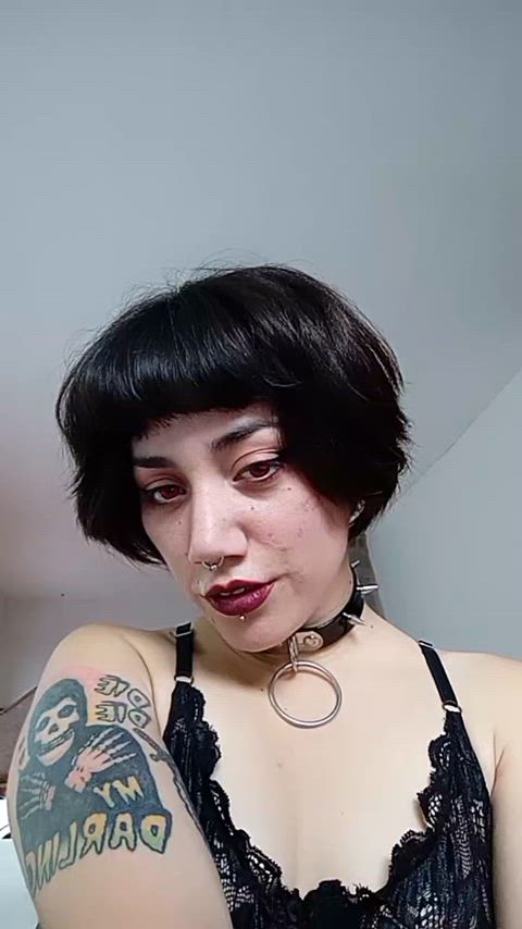 alt alternative dominatrix femdom findom goth kinky onlyfans petite succubus gif