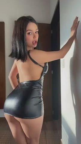 ass boobs skirt gif