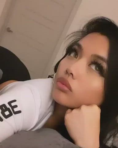 Asian Brown Eyes Lips gif