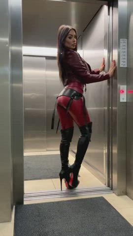 BDSM Body Femdom High Heels Latex Mistress gif