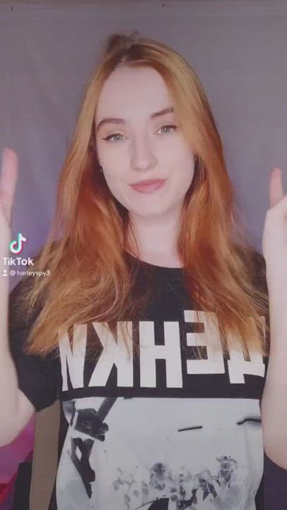 Clothed Naked Redhead gif