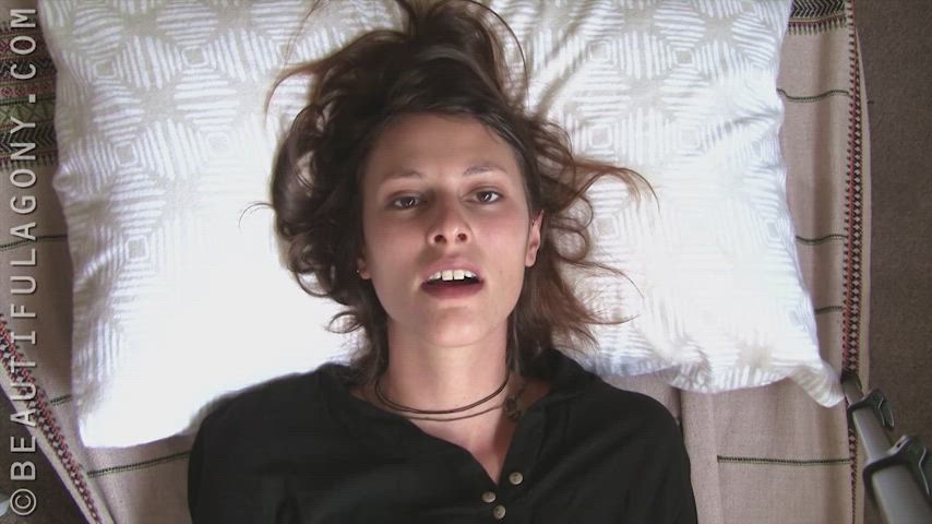 bed brunette solo gif