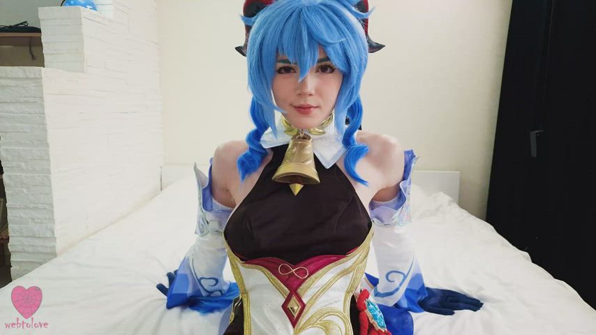 ass boobs booty cosplay costume micro bikini rule34 tight ass tits blue hair gif