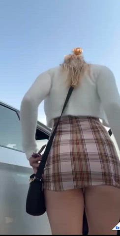 pee piss skirt gif