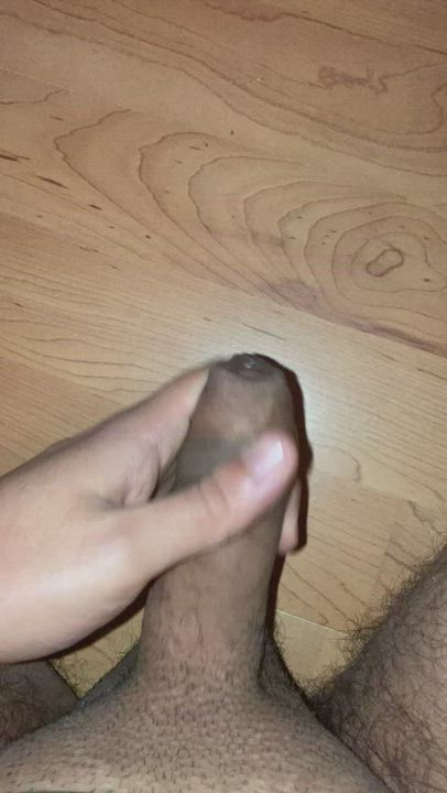 Two ruined orgasms in a row - lot of cum in my hand