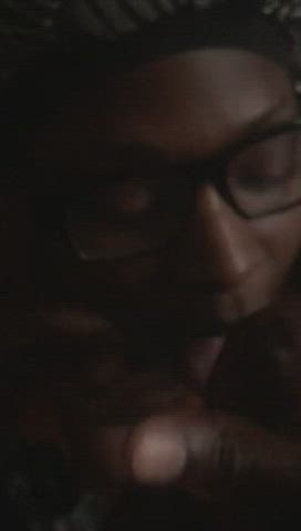 amateur bbc blowjob cum cumshot ebony facial sucking gif