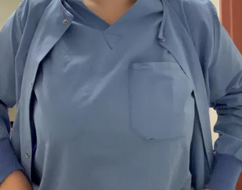 Titty drop at work!