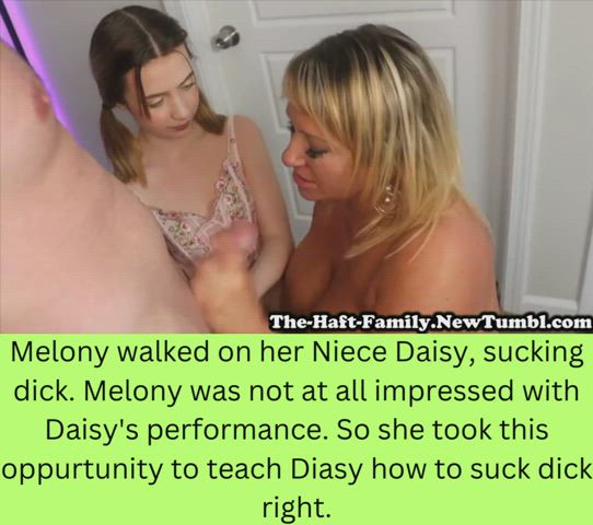 Melony Catches her granddaughter Daisy suckin' and shows her how its done!