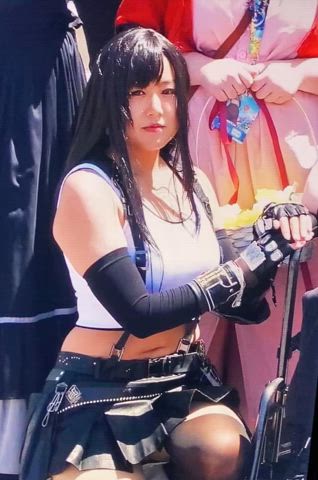 asian cosplay costume cumshot geek rule34 superheroine tifa lockhart tights tribute