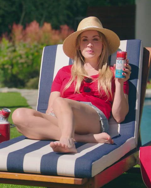 kaley cuoco legs legs up gif