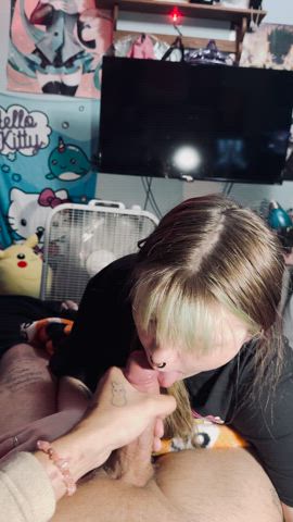 amateur blowjob cumshot emo goth gif