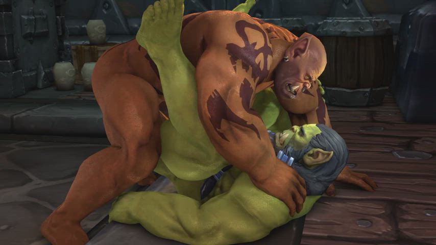 animation fantasy gay monster cock muscles orc rule34 warcraft gif