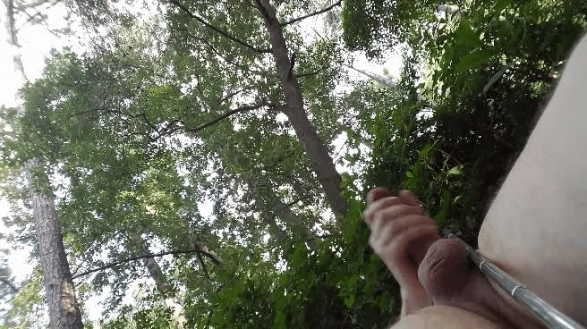 Cumshot Femboy Outdoor gif