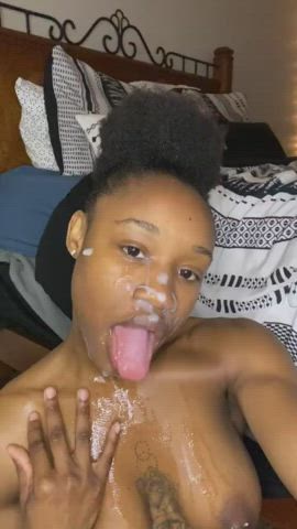 Cum and tongue 👅