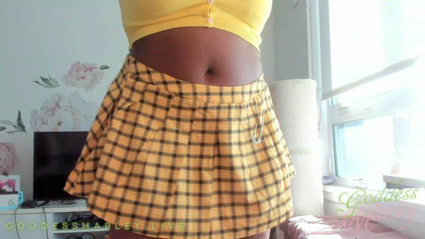 big ass camgirl ebony schoolgirl uniform upskirt webcam gif