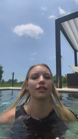 boobs pool see through clothing tits wet gif