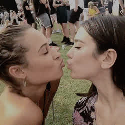 Dua Lipa locking lips