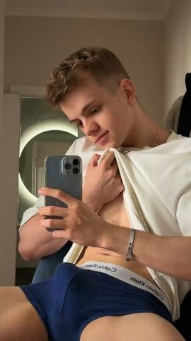 bwc big dick bulge gay jerk off masturbating solo teen twink underwear gif