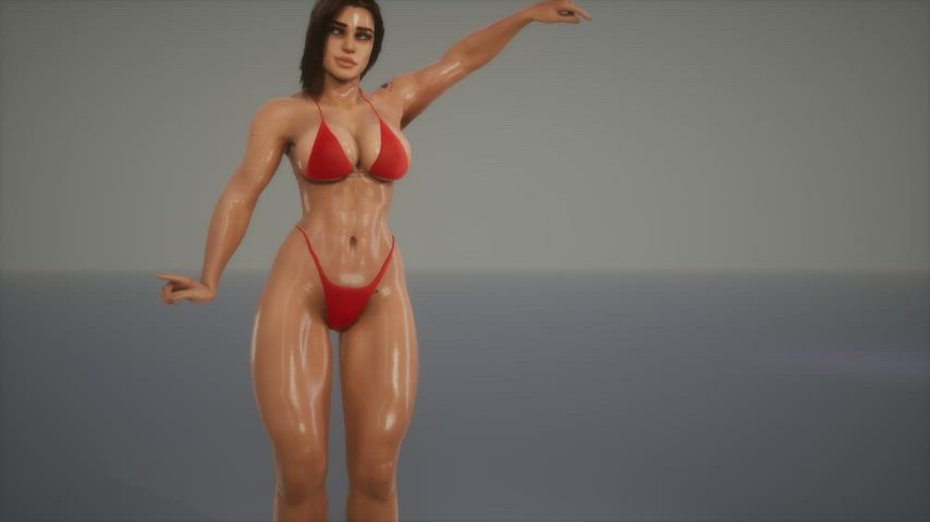 3D Big Tits Bikini Dancing gif