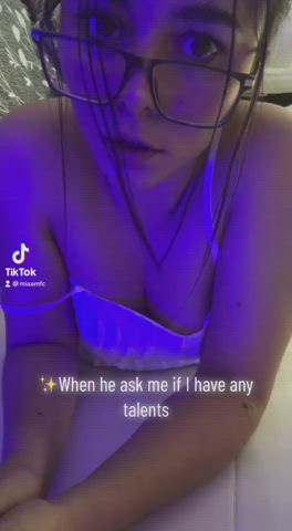 big ass glasses teen tiktok tits gif