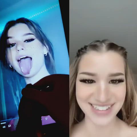 Brooke Reacts to my cum tribute