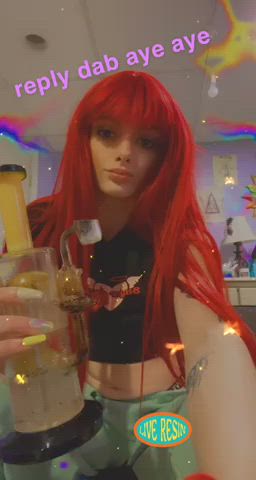 Petite Redhead Smoking gif