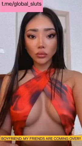 asian babe caption cheating cuckold cute girlfriend onlyfans teen tits gif