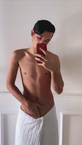 cum hispanic hotel jerk off softcore solo towel twink twins gif