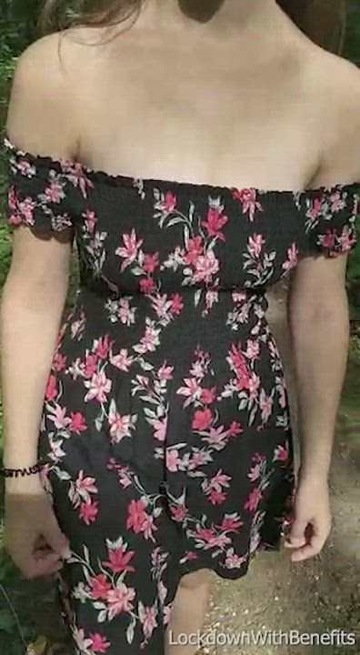 Dress Flashing Outdoor gif