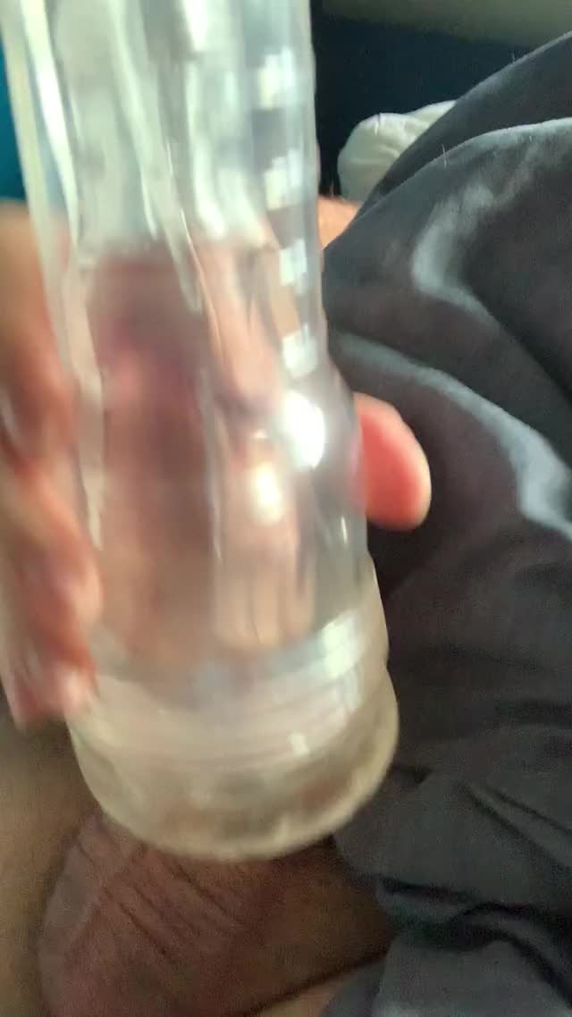 Pulsing inside my clear fleshlight