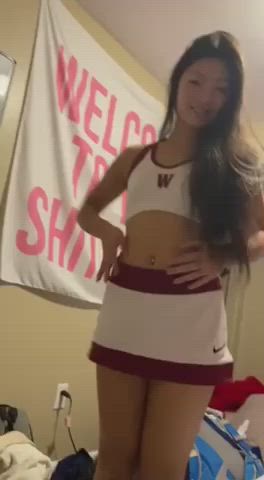 amateur asian cheerleader teen gif