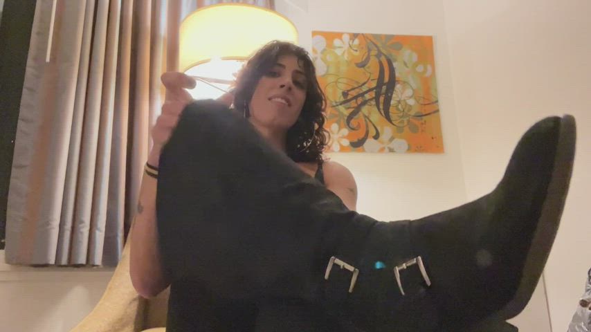 alt dominatrix feet foot worship latina milf trans trans woman worship gif