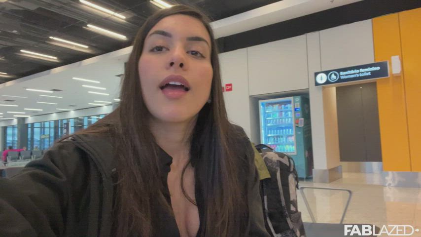 asshole big ass brunette hotel masturbating model shaved pussy solo vlog gif