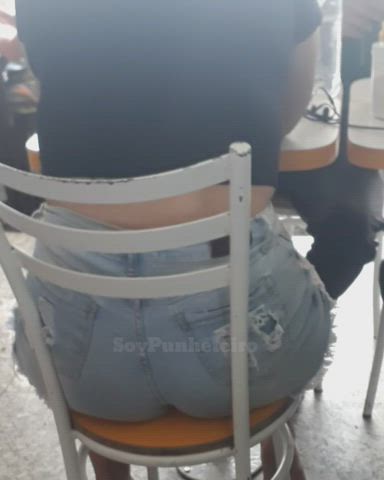 big ass booty fetish hidden cam jeans shorts voyeur gif