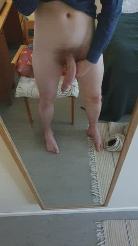 Just a massive meaty cock in the mirror