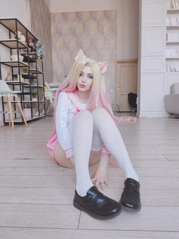 cosplay non-nude skirt gif