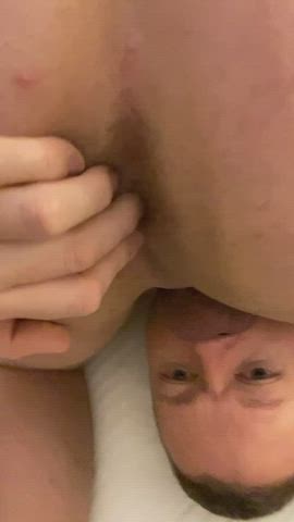 Mouth full and teasing that hole